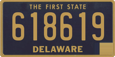 DE license plate 618619