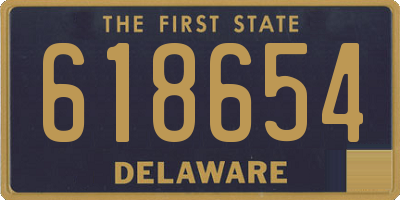 DE license plate 618654