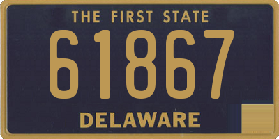 DE license plate 61867