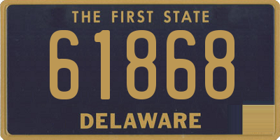 DE license plate 61868