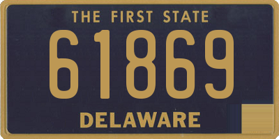 DE license plate 61869