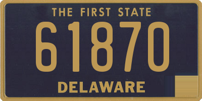 DE license plate 61870