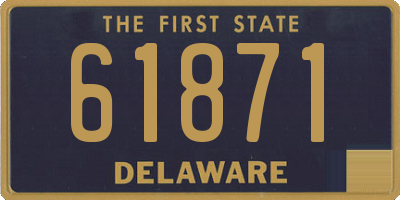 DE license plate 61871