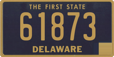 DE license plate 61873