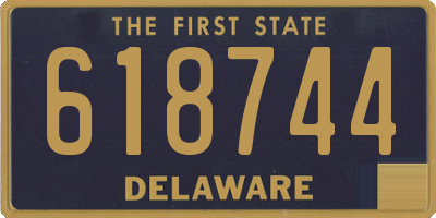 DE license plate 618744