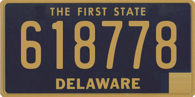 DE license plate 618778