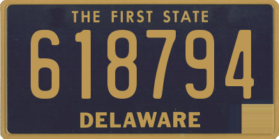 DE license plate 618794