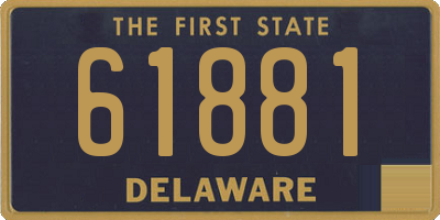 DE license plate 61881