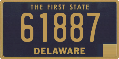 DE license plate 61887