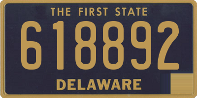 DE license plate 618892