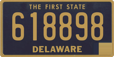 DE license plate 618898