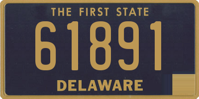 DE license plate 61891