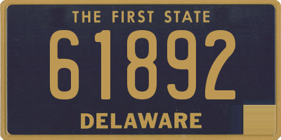 DE license plate 61892