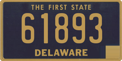 DE license plate 61893