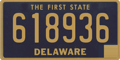 DE license plate 618936
