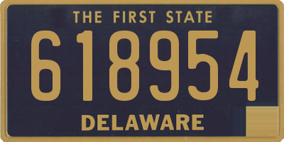 DE license plate 618954