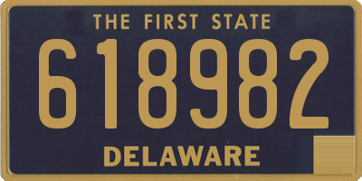 DE license plate 618982