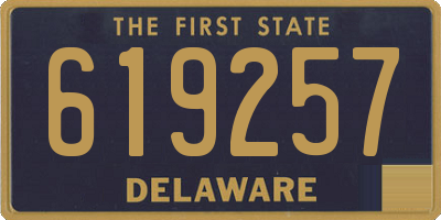 DE license plate 619257