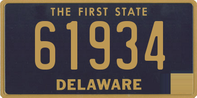 DE license plate 61934