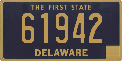 DE license plate 61942