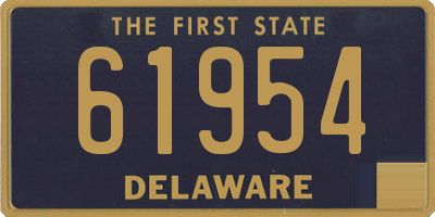 DE license plate 61954