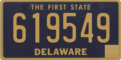 DE license plate 619549