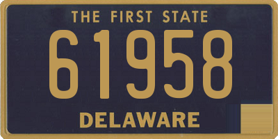 DE license plate 61958