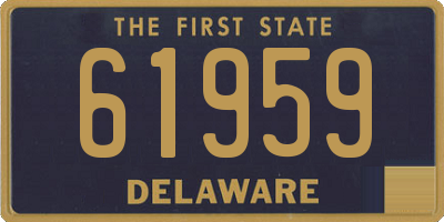 DE license plate 61959