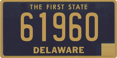 DE license plate 61960