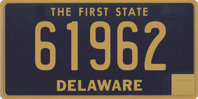 DE license plate 61962