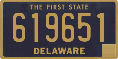 DE license plate 619651