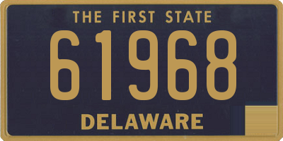 DE license plate 61968