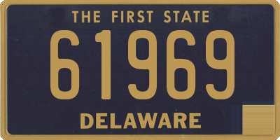 DE license plate 61969