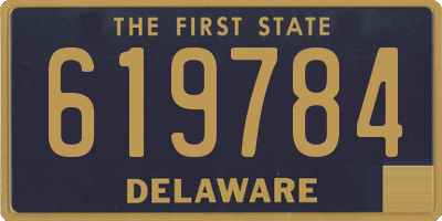 DE license plate 619784