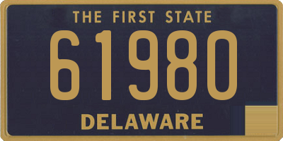 DE license plate 61980