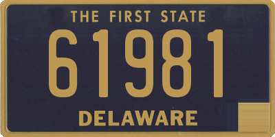 DE license plate 61981