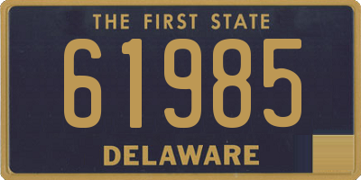 DE license plate 61985