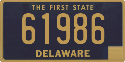 DE license plate 61986