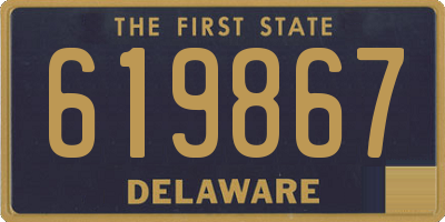 DE license plate 619867