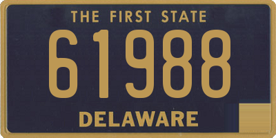 DE license plate 61988