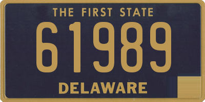 DE license plate 61989