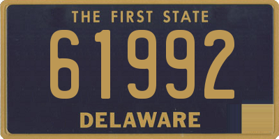 DE license plate 61992