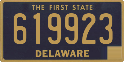 DE license plate 619923