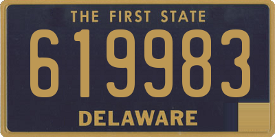 DE license plate 619983