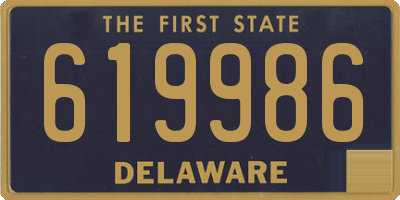 DE license plate 619986