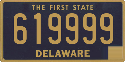 DE license plate 619999