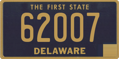 DE license plate 62007