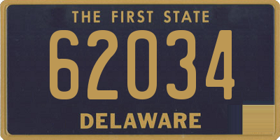 DE license plate 62034
