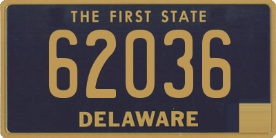 DE license plate 62036