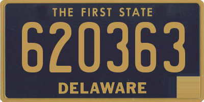 DE license plate 620363